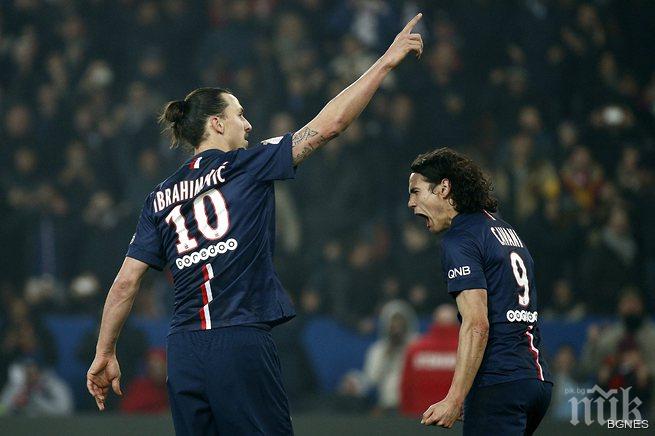 Кавани, Мота и Луис пропускат полуфинала за Купата на Франция