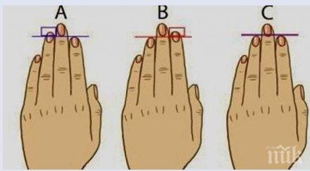 уникално проверете дължината пръстите разкрива вашата личност