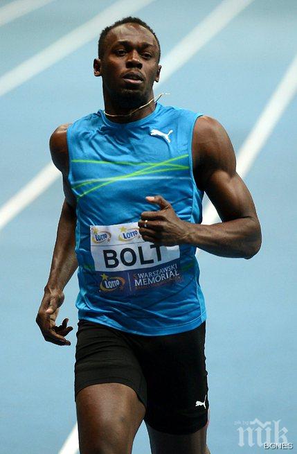 Болт се завърна с победа на 200 метра у дома