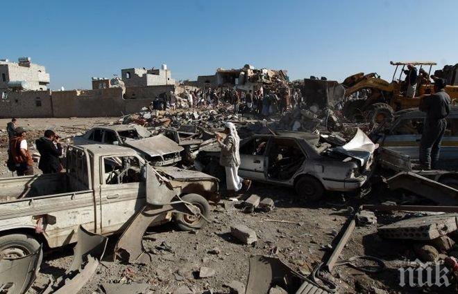 Саудитска Арабия и съюзниците й нанесоха нова серия въздушни удари в столицата на Йемен