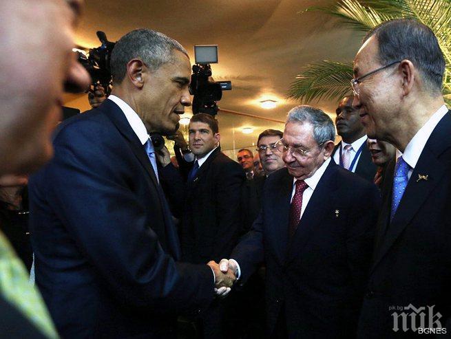 Обама и Кастро водиха исторически разговор 