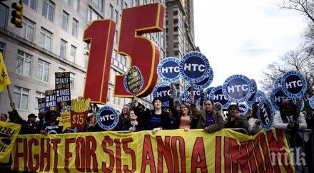 хиляди манифестираха йорк минимална заплата долара час