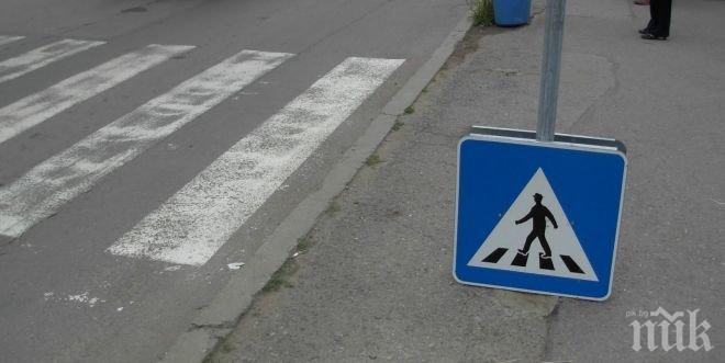 Автомобил помете жена на зебра във Варна