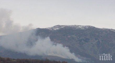 голям пожар обхвана вековни гори границата македония