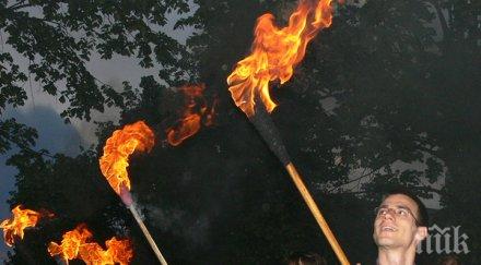 ужас учител ученици обгоряха време факелно шествие гърмен