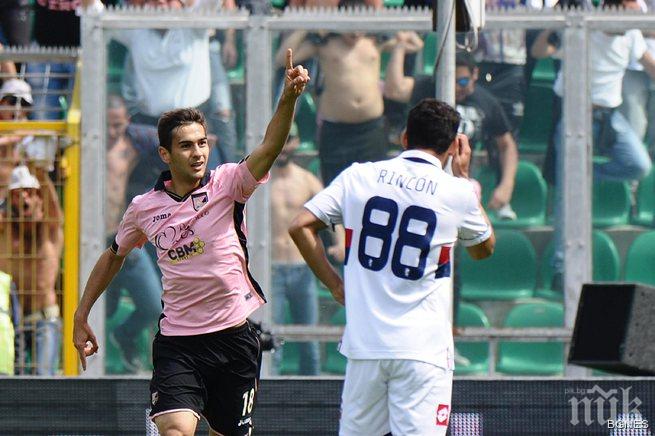 Ивайло Чочев блести с два гола за Палермо срещу Дженоа