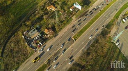 изглежда ремонтът цариградско шосе въздуха снимки