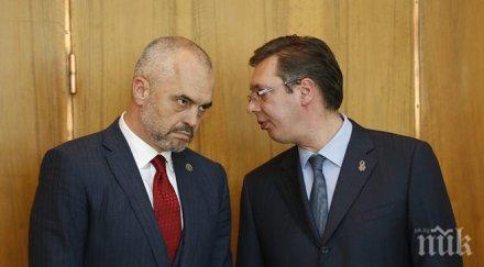 сръбският премиер вучич посети тирана края