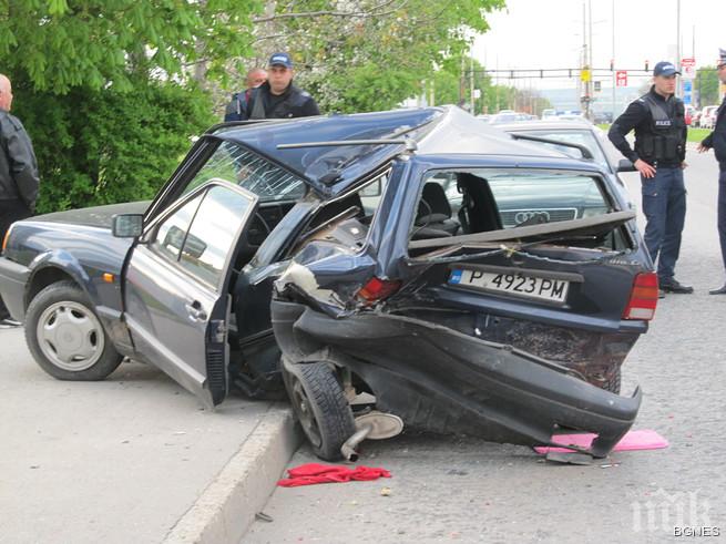 Мъж е в кома след катастрофа край бензиностанция в Русе