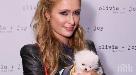 парис хилтън съкрушена кончината любимото куче