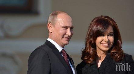 путин президентката аржентина подписаха енергийни споразумения