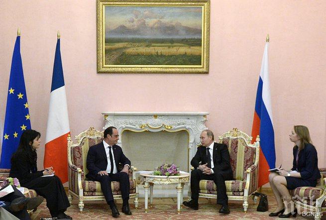 Путин и Оланд искат подобряване на отношенията 