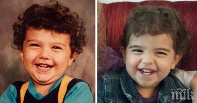 20 снимки на родители и техните деца на същата възраст, които изглеждат точно като близнаци!