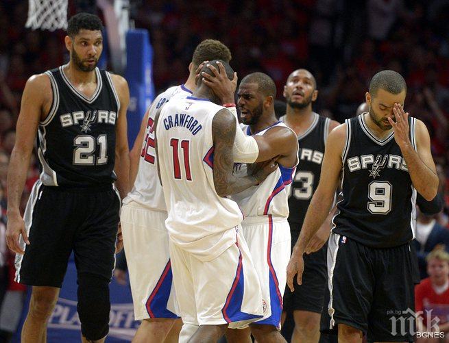 Лос Анджелис Клипърс елиминира Сан Антонио в плейофите