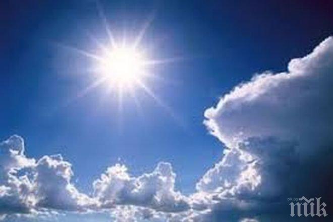 Предимно слънчево, следобед с купести облаци