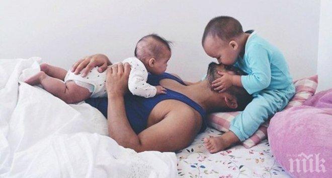 Снимки на татковци и техните малки прекрасни дечица. Да бъдеш родител - наистина готино!