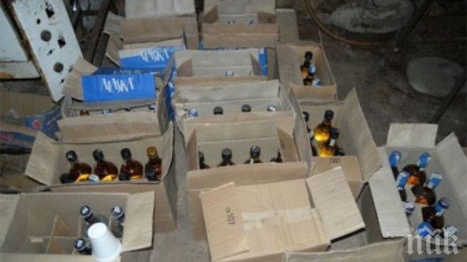 Спипаха над 200 литра алкохол без бандерол в района на кантон Любово