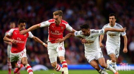 суонзи шокира арсенал насред лондон