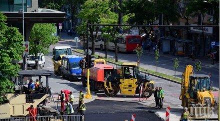 започна асфалтирането южното платно бул осми приморски полк