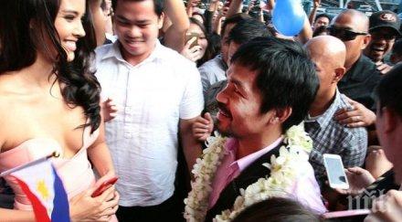 мани пакиао посрещнат национален герой родината