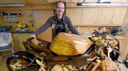 германец създаде дървен мотор