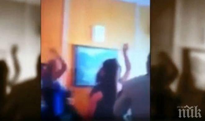 Пълно падение в Кресна! Абитуриенти играят гнусни кючеци в кабинета на кмета (видео)