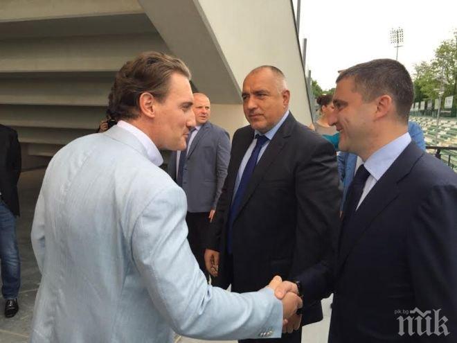 Борисов уважи лично тържеството на Лудогорец! Правителството отпусна 2 млн. лева за строежа на новата част на стадиона