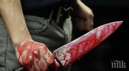 кървав екшън бесен съпруг преби жена наръга таза после прободе спасителя