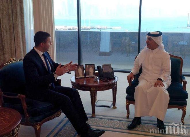 Горанов обсъди с катарския си колега възможностите за инвестиции в българската икономика