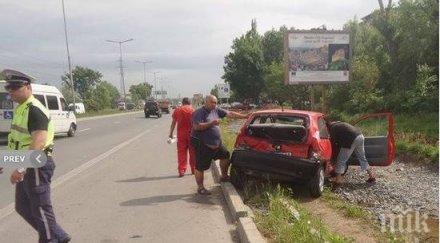 камион скания помете опел корса бултодор александров бургас ранена жена снимки