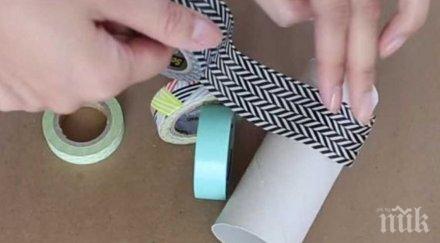 декорира цветно празното руло тоалетна хартия намери решение