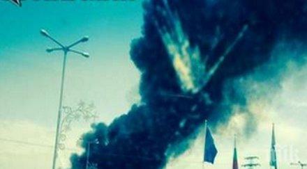 огнен гори районът около химическия завод средец