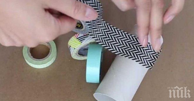 Тя декорира цветно празното руло от тоалетна хартия за да намери решение на... 