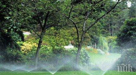 нова поливна система зелените площи центъра сливен