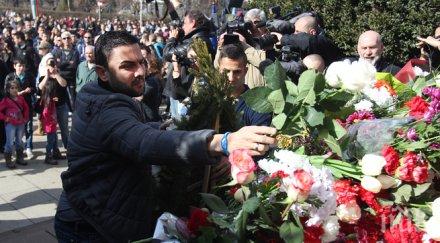 левски поднасят венци цветя връзка 101 годишнина клуба