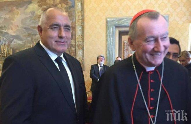 Премиерът Борисов се срещна с Държавния секретар на Ватикана (снимки)