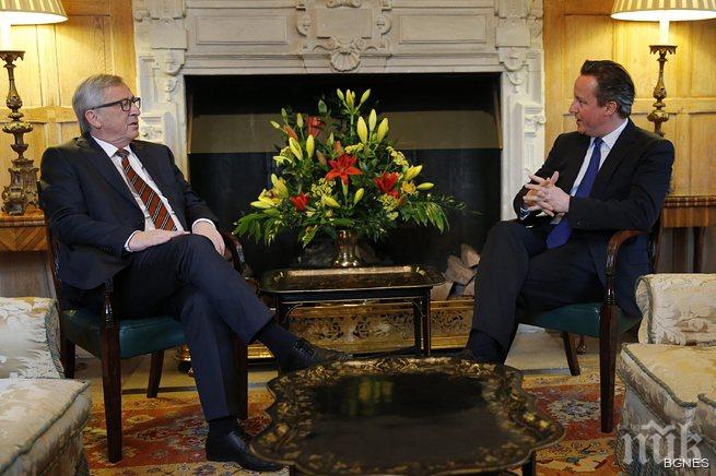 Камерън и Юнкер дискутираха реформирането на ЕС