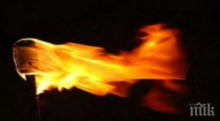 ужас казахстанец обля бензин бившата запали