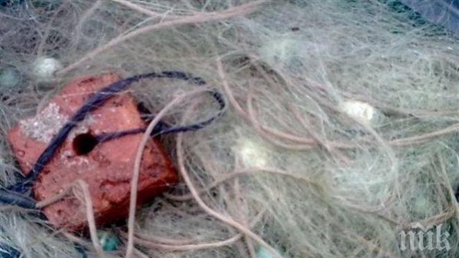 Иззеха 160 м бракониерски мрежи от яз. „Тича”