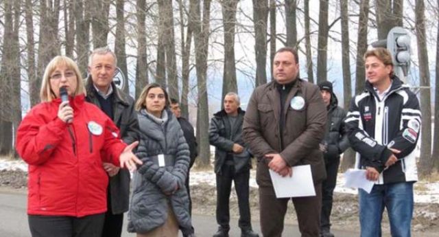 Цветан Цветанов протестира в Банско 