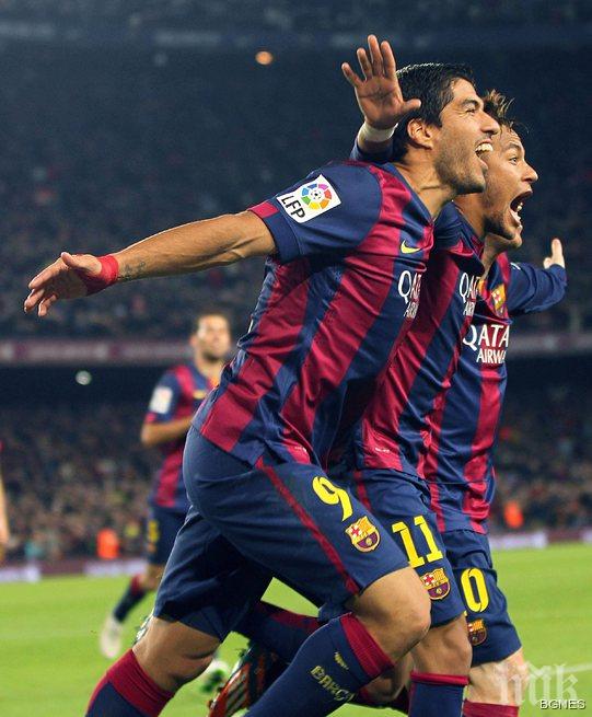 Меси, Суарес и Неймар - най-резултатното трио  в Испания