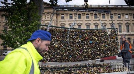 париж заменя катинарите моста влюбените произведения изкуството