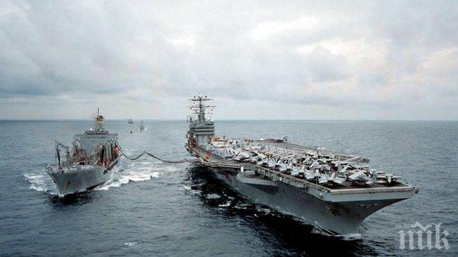 Руски самолет и американски боен кораб със среща“ в Черно море