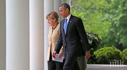 меркел двустранна среща обама срещата