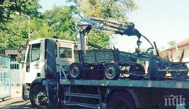 Паяк понесе каруца към наказателния паркинг в Бургас