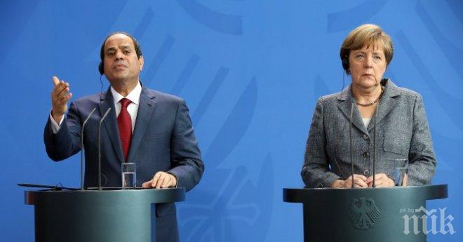 Пресконференцията на египетския президент в Берлин завърши със скандал