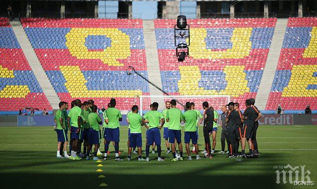 Барса и Юве вече са в Берлин, черно-белите тренираха първи