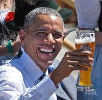 Обама закусил  с бира и наденички на срещата на Г-7