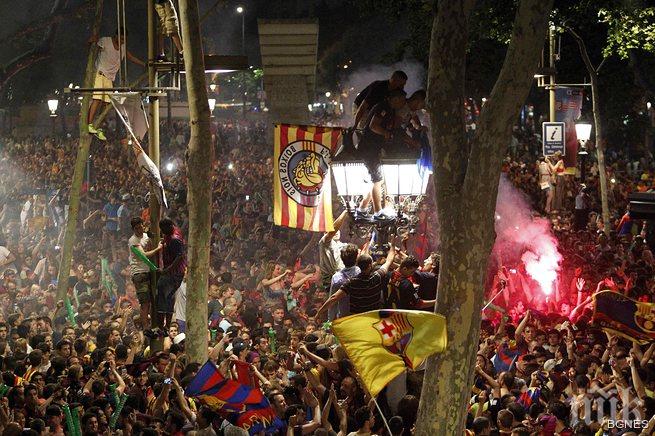 Парад по улиците в Барселона за европейската купа