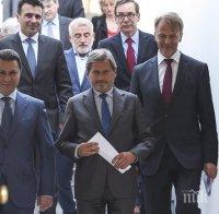 Започна срещата между четиримата македонски лидери и Хан в Брюксел